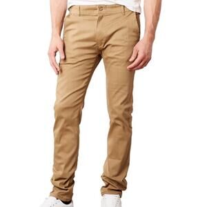 Galaxy by Harvic Men's Timber Slim Fit Stretch Chino Pant's - Khaki  32 x 32 $69